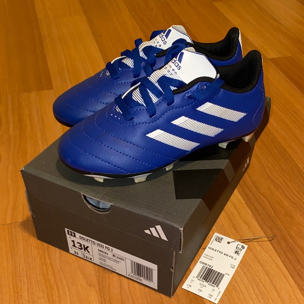 Adidas boys kids Royal Blue Soccer cleats